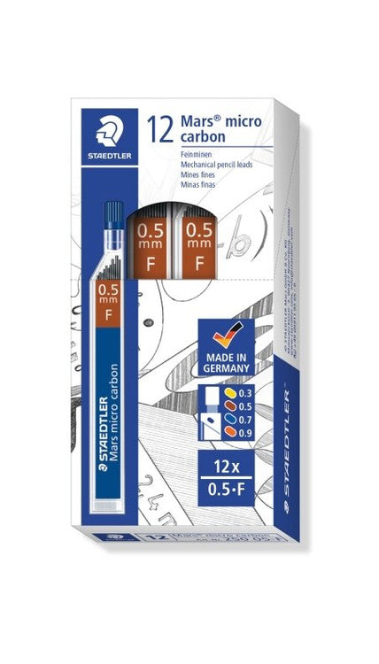 Staedtler Mars Micro Carbon Leads 0.5mm F 250 05-F