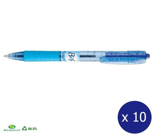 Pilot BegreeN B2P Grip Retractable Ballpoint Pen Medium Blue Box of 10