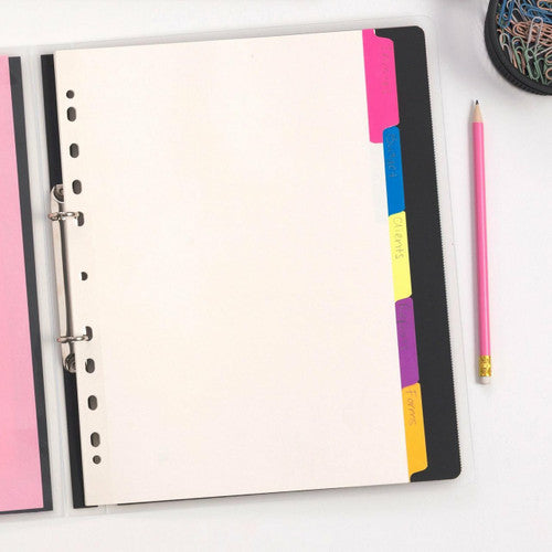 Avery Multi-Coloured Rewritable Tab Dividers 5 Tabs