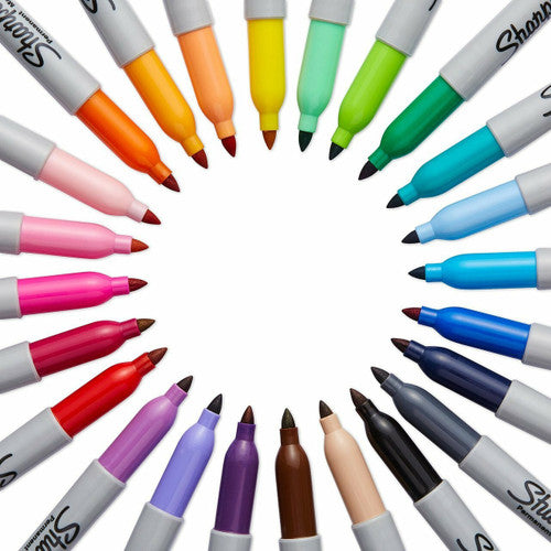 Sharpie Permanent Marker Fine Point Red Pack of 12
