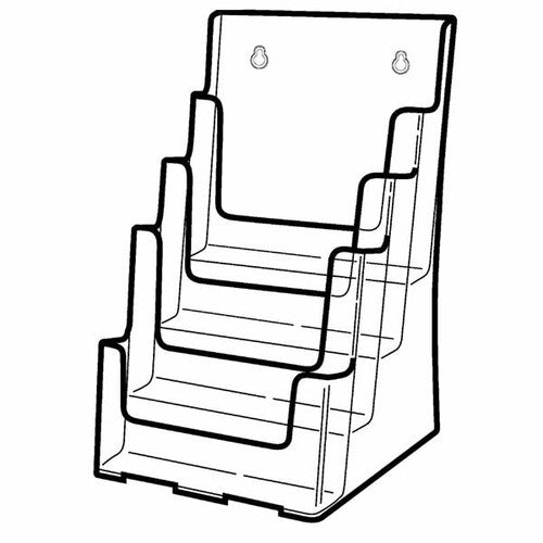 Deflecto 4 Pocket 4 Tier Brochure Holder A4