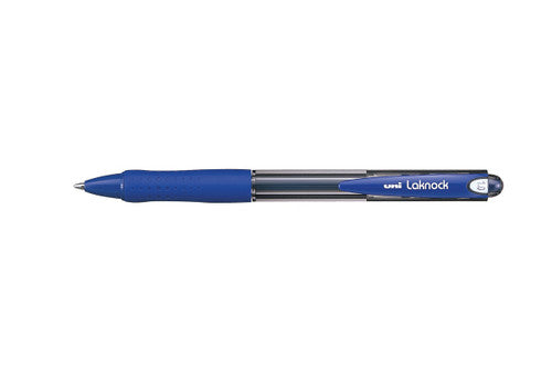 Uni Laknock SN-100 Retractable Ballpoint Pen 1.0mm Blue Box of 12