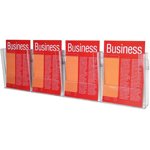 Esselte 48385 Brochure Holder A4 Wall System 1 Tier 4 Compartments