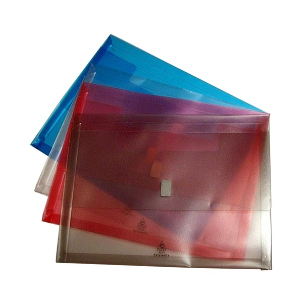 Colby 325F Polywally Wallet Foolscap Assorted Pack 12