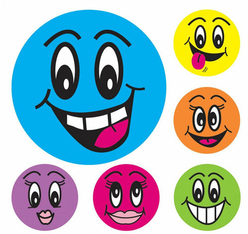 Avery Merit Stickers Smiley Face 43mm Assorted Colours Pack 102