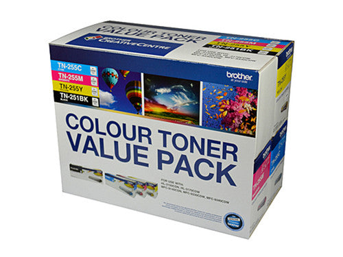Brother N8AE00003 TN25X Toner Essentials Combo 4 Pack Black and Colour