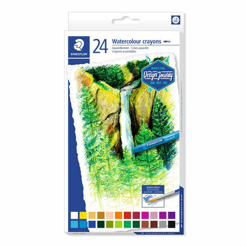 Staedtler 223 C24 Watercolour Crayon Box of 24 Assorted Colours
