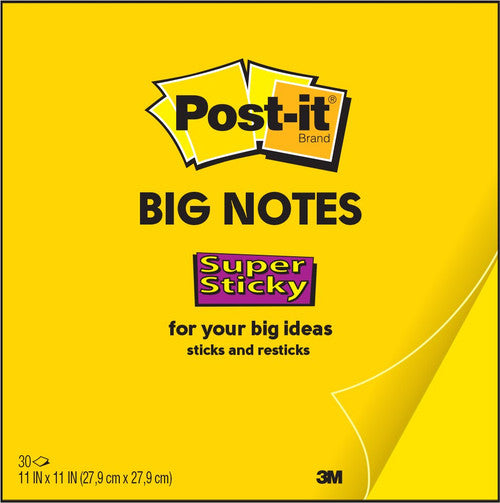Post-it Super Sticky Big Notes Yellow 279 x 279mm BN11
