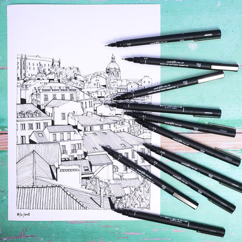 Uni Pin Fineliner 0.5mm Light Grey Box of 12