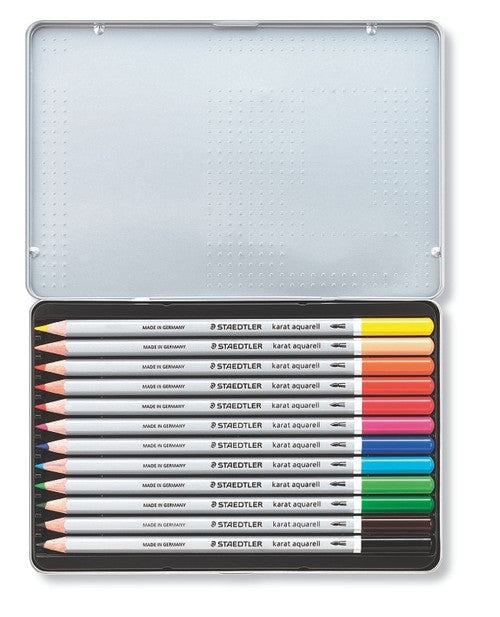 Staedtler 125 M12 Karat Aquarell 125 Watercolour Pencil Assorted Tin 12
