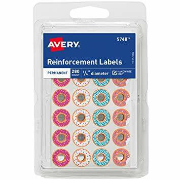 Avery Assorted Donut Designs Reinforcement Labels