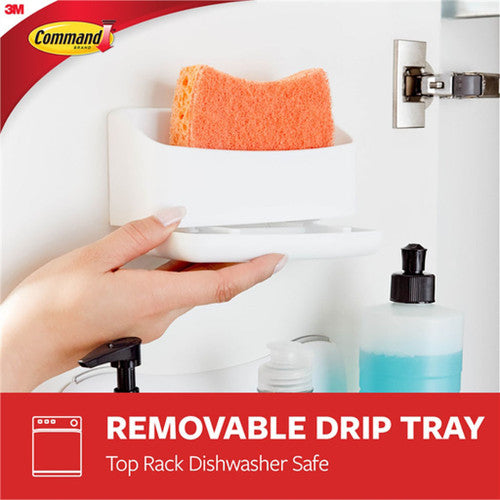 Command Under Sink Sponge Caddy White