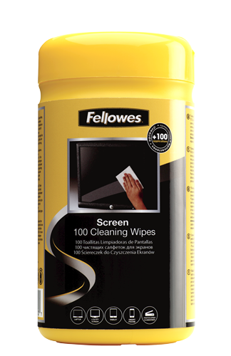 Fellowes Screen Cleaning Wipes Tub 100