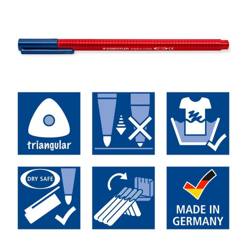 Staedtler 323 TB26 Triplus Colour Fibre-Tip Pen Assorted Box of 26