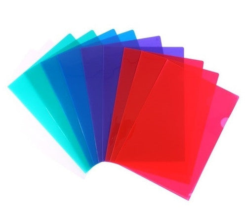 BEAUTONE 100851831 LETTER FILES TRANSPARENT PP A4 PACK 10 ASSORTED