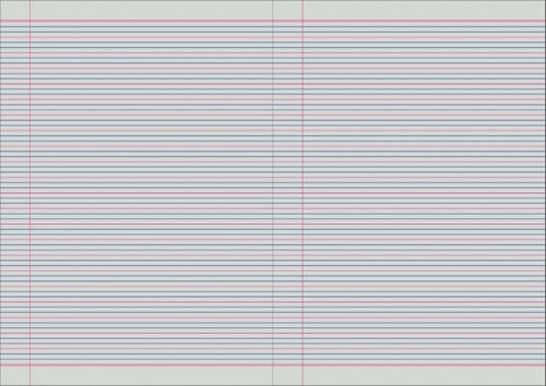 Writer Premium Exercise Book A4 48 Page QLD Year 3 4 Ruled Red Margin Fire Truck Cover Pack 20 — open pages showing ruling