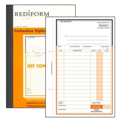 Bala Carbonless Triplicate Delivery Invoice Book Small 212 x 147mm Book of 50 Sets 3 Ply Discontinued