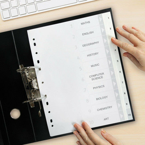 Avery Divider 1-10 Index Tabs A4 White