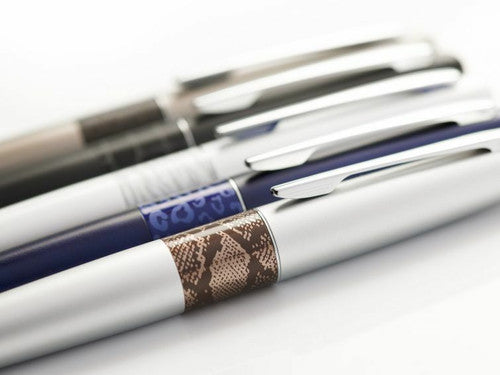 Pilot MR2 Premium Ballpoint Pen Medium Deep Purple Leopard Barrel Black Ink