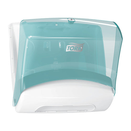Tork Folded Wiper Cloth Dispenser W4 White Turquoise