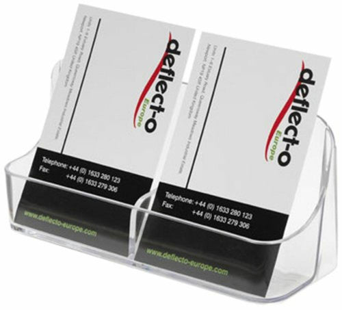 Deflecto Business Card Holder 2 Pocket Portrait