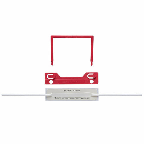 Avery Red Tubeclip File Fastener with Base U Piece and Compressor Bar 100 Box