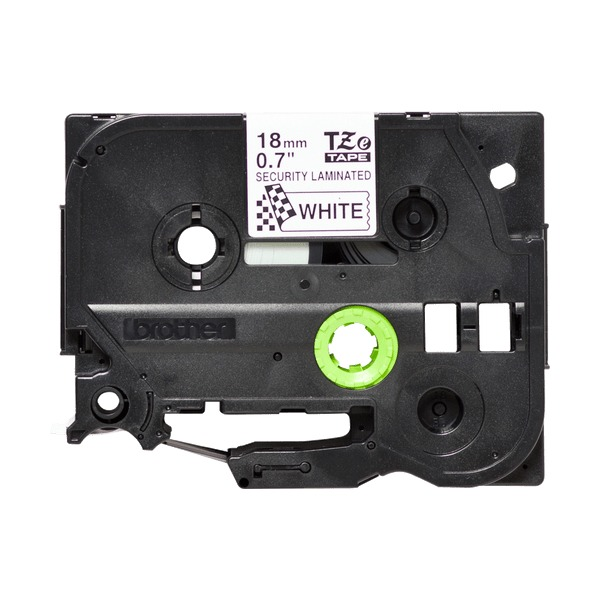 Brother TZe Security Tape 18mm Black on White TZESE4