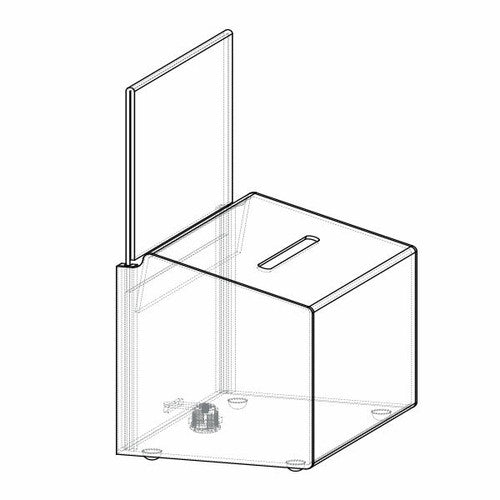 Deflecto Clear Ballot Box A5 Landscape