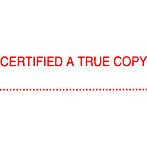 Xstamper Message Stamp Certified a True Copy Red