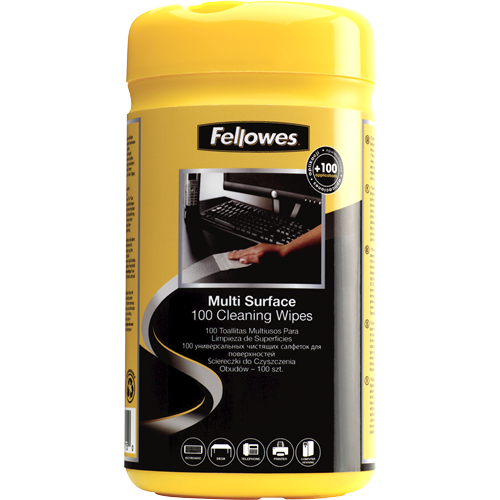 Fellowes Surface Cleaning Wipes Tub 100