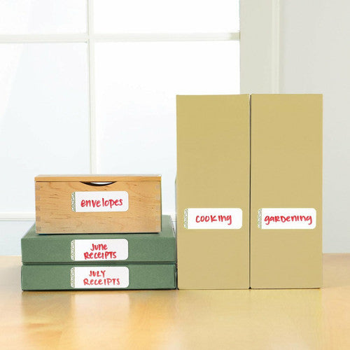 Avery White with Green Details Rectangle Removable Dry Erase Labels 16 Pack 88.9 x 31.7mm