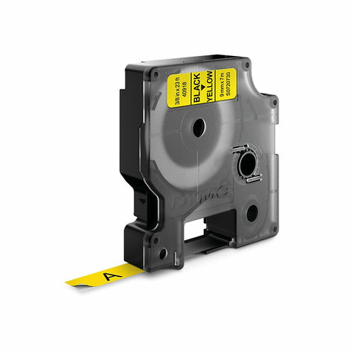 Dymo D1 Label Tape 9mm x 7m Black on Yellow