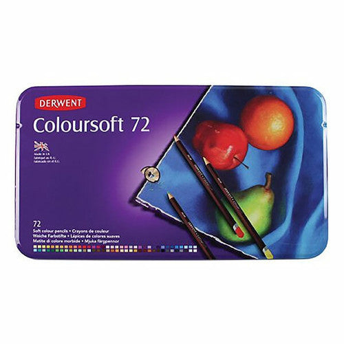 Derwent Coloursoft Pencils Assorted Tin of 72
