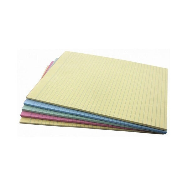 Writer Premium Bond Pad Ruled A4 50 Leaf Double Sided Mixed Colours Pack 5 — front view