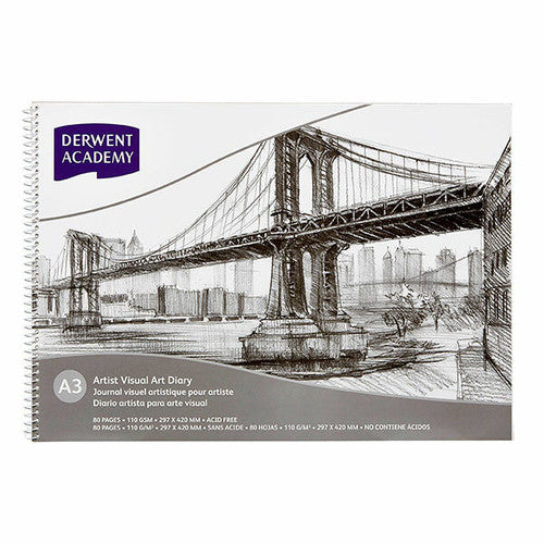 Derwent Academy Drawing Pad A3 Landscape 80 Pages