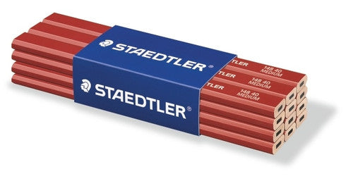Staedtler Carpenters Pencils Medium 2H Red Lacquer Box of 12 148 40