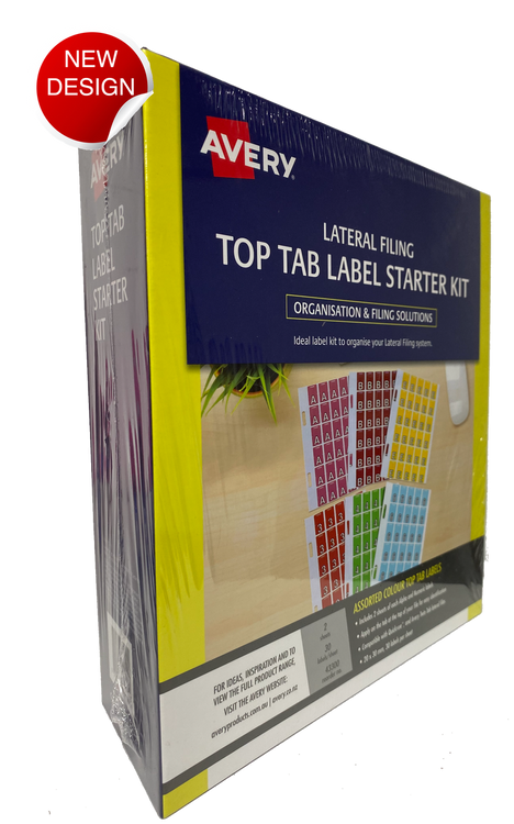 Avery Assorted Colour Top Tab Complete Colour Code Labels Starter Kit 20 x 30mm