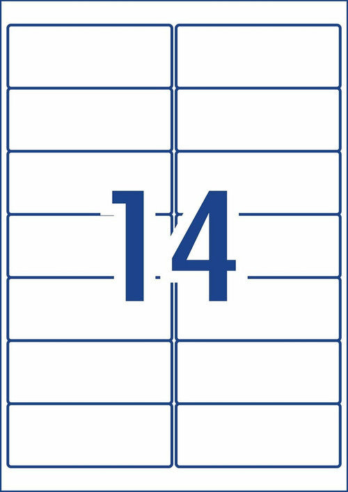 Avery White Address Smooth Feed Labels L7163 1400 Pack 99.1 x 38.1mm 14UP