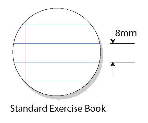 Writer Premium Exercise Book A4 96 Page 8mm Ruled Red Margin Circle Cover Pack 10 — bulk pack of 10