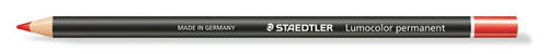 Staedtler Lumocolor Permanent Glasochrom Pencils Red Box 12 108 20-2
