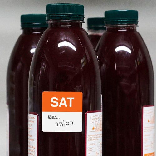 Avery Saturday Day Labels 40 x 40mm Removable Orange White 500 Labels