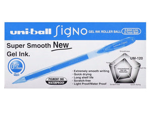 Uni-Ball Signo Gel Ink Pen 0.7mm Blue Box of 12