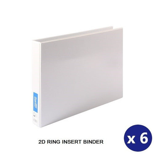 Bantex A3 Landscape Insert Binder 2D 38mm White Box of 6