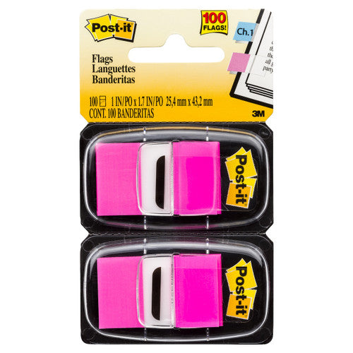 Post-it Flags Bright Pink 25 x 43mm Twin Pack 680-BP2