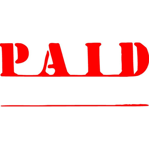 Xstamper Message Stamp Paid With Date Space Red