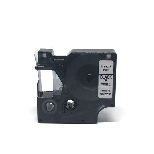 Dymo D1 Label Tape 12mm x 7m Black on White