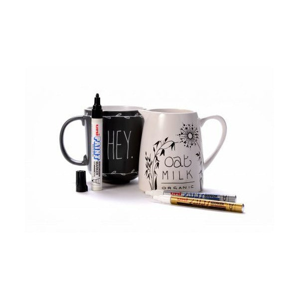 Uni Paint PX-203 Permanent Marker 0.8mm Ultra Fine Silver Box of 12