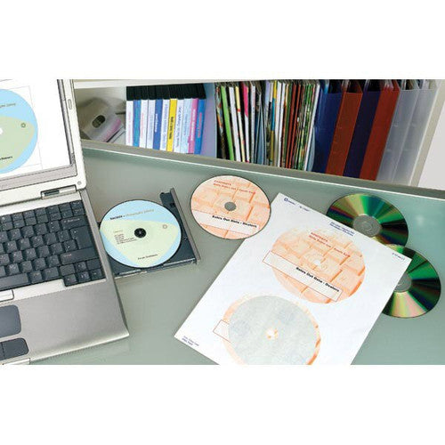Avery White DVD Labels L7676 40 Pack 117mm Diameter 2UP