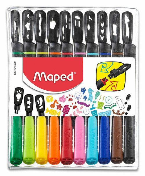 Maped Graph Mania Stencil Fineliner 0.4mm Assorted Wallet of 10