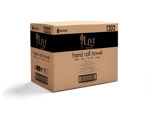 Livi 1202 Essentials Roll Towel 1 Ply 100m Carton 16